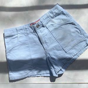 Old navy, size 8, baby blue, corduroy denim shorts